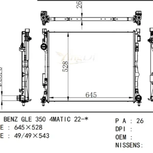 MERCEDES-BENZ GLE 350 Radiator 4MATIC 22 A1675006201